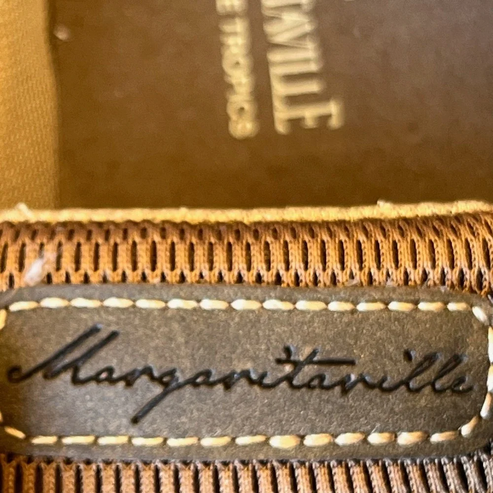 Margaritaville Men's US 9.5 Boat Shoes Beach Resort Soles Tropic Leather Brown